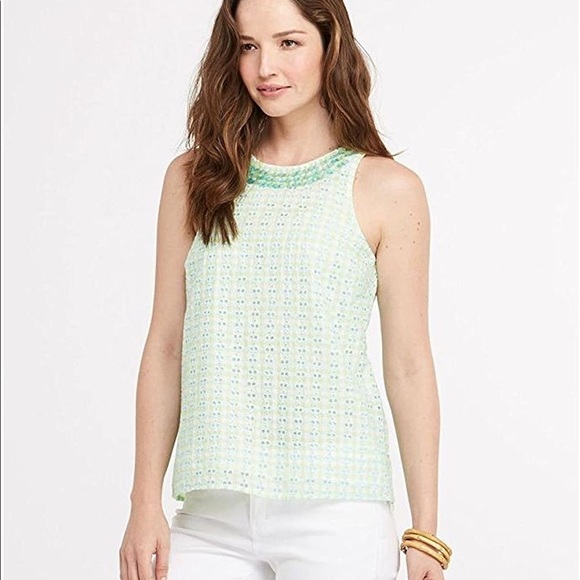 Vineyard Vines Tops - Vineyard Vines Ripple Eyelet & Gingham Blouse